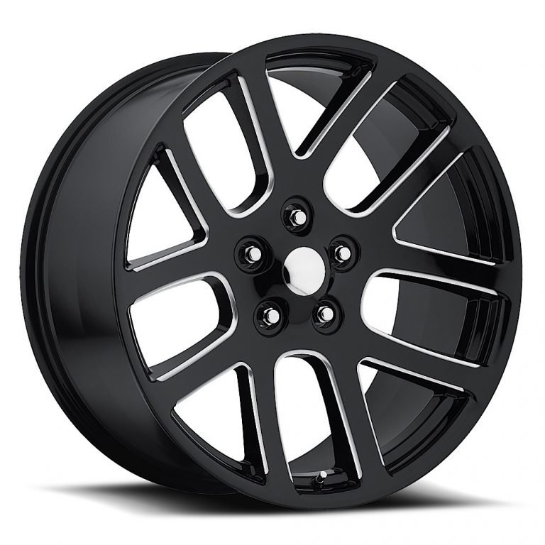 SRT10 Style Milled Black 22x10 Wheel 94-18 Ram 1500,05-09 Dakota